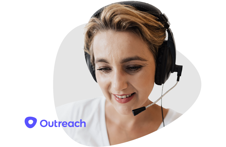 woman in sales call
