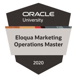 Eloqua Marketing Operations Master badge